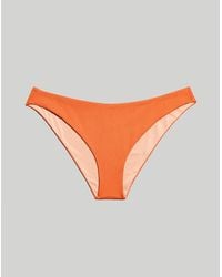 MW - Madewell Second Wave Ribbed Classic Cheeky Bikini Bottom - Lyst