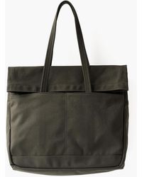 MW Makr Canvas And Leather Fold Weekender Bag - Green