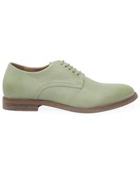 Moma Green Leather Lace Up Oxford