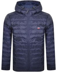 Levi's Quilted Hooded Down Jacket - Blue