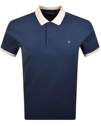 Farah - Farah Clement Textured Polo Aegean - Lyst