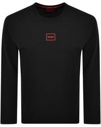 HUGO - Laze Long Sleeve T Shirt - Lyst