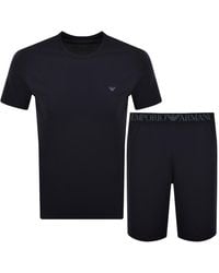 Armani - Emporio Short Pyjama Loungewear Set - Lyst