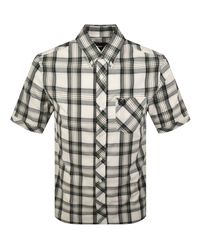 Fred Perry - Tartan Short Sleeve Shirt Ecru - Lyst