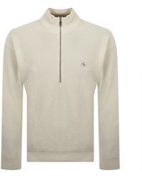 Calvin Klein - Jeans Quarter Zip Waffle Jumper - Lyst