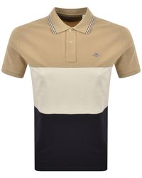 GANT - Colour Block Polo T Shirt Evening - Lyst