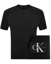 Calvin Klein - Jeans Mix Media T Shirt - Lyst