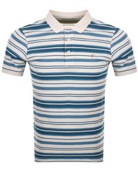 Farah Short Sleeve Polo T Shirt - Blue