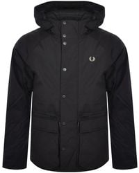 Fred Perry - Padded Hooded Jacket - Lyst