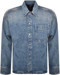G-Star - G-Star Boxy Overshirt Blu - Lyst
