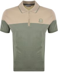 Sandbanks - Colour Block Quarter Zip Polo - Lyst