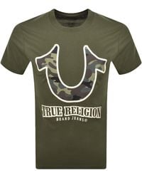 TRUE RELIGION - Camo Logo T Shirt - Lyst