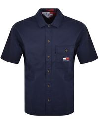 Tommy Hilfiger - Short Sleeve Solid Overshirt - Lyst