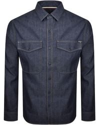 Replay - Denim Look Long Sleeved Shirt - Lyst