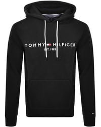 tommy hilfiger black hoodie mens