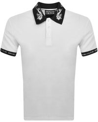 Versace - Couture Printed Collar Polo T Shirt - Lyst