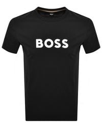 BOSS BUSINESS - Boss Sun Protection Logo T Shirt - Lyst