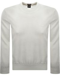 BOSS BUSINESS - Boss Leno Merino Wool Knit Jumper - Lyst