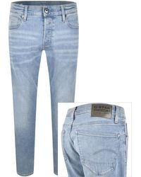 G-Star - G-Star 3301 Slim Fit Jeans Light Wash - Lyst