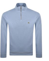 Lacoste - Quarter Zip Knit Sweatshirt - Lyst
