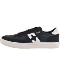 HUGO - Morrie Tennis Trainers Dark - Lyst