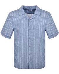 Calvin Klein - Linen Short Sleeve Shirt - Lyst
