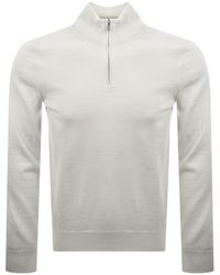 BOSS BUSINESS - Boss Ebenji Quarter Zip Wool Jumper - Lyst