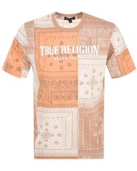 True Religion Bandana T Shirt - Brown