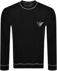 Armani - Emporio Tipped Wool Jumper - Lyst