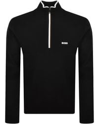 BOSS - Boss Hydro Quarter Zip Knit Jumper - Lyst