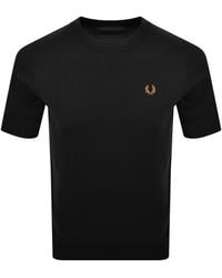 Fred Perry - Jacquard Cuff T Shirt - Lyst