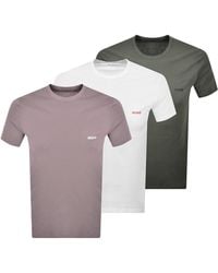 HUGO - 3 Pack Crew Neck T Shirts - Lyst