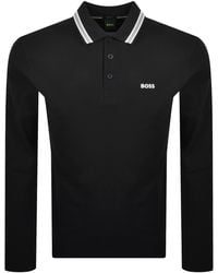 BOSS - Boss Plisy Long Sleeve Polo T Shirt - Lyst