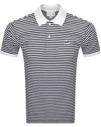 Lacoste - Short Sleeved Stripe Polo T Shirt - Lyst