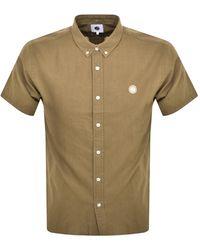Pretty Green - Short Sleeve Linen Shirt - Lyst