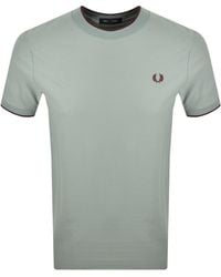 Fred Perry - Tipped Pique T Shirt - Lyst
