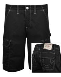 TRUE RELIGION - Utility Cargo Shorts Jet - Lyst