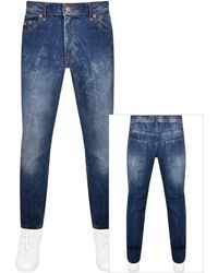 Versace - Couture Slim Milano Tape Jeans - Lyst