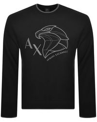Armani Exchange - Crew Neck Logo Sweatshirt - Lyst