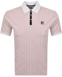 Fila - Fila Bb1 Pinstripe Polo T Shirt Pale - Lyst