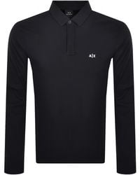 ARMANI EXCHANGE - Long Sleeved Polo - Lyst