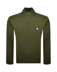 Pretty Green - Merino Quarter Zip Knit Jumper - Lyst