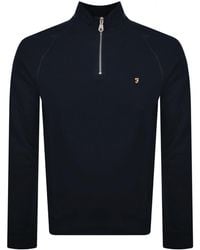 Farah - Farah Jim Quarter Zip Sweatshirt - Lyst