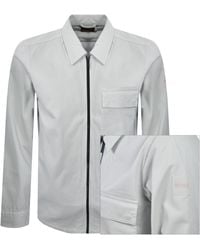 BOSS - Boss Lorum Full Zip Overshirt Light - Lyst