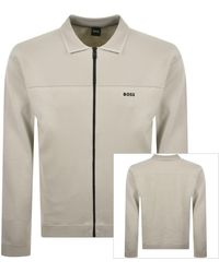 BOSS - Boss Network Full Zip Knit Jumper - Lyst