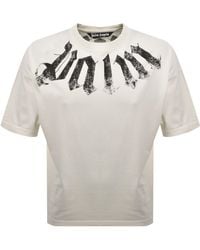 Palm Angels - Big Neck Logo T Shirt Off - Lyst