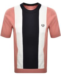 Fred Perry - Vertical Stripe Knit T Shirt - Lyst