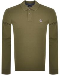 Paul Smith Ps By Long Sleeve Polo T Shirt - Green