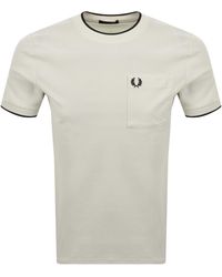 Fred Perry - Pocket Detail Pique T Shirt - Lyst