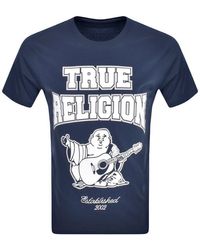 True Religion Buddha 2002 T Shirt - Blue
